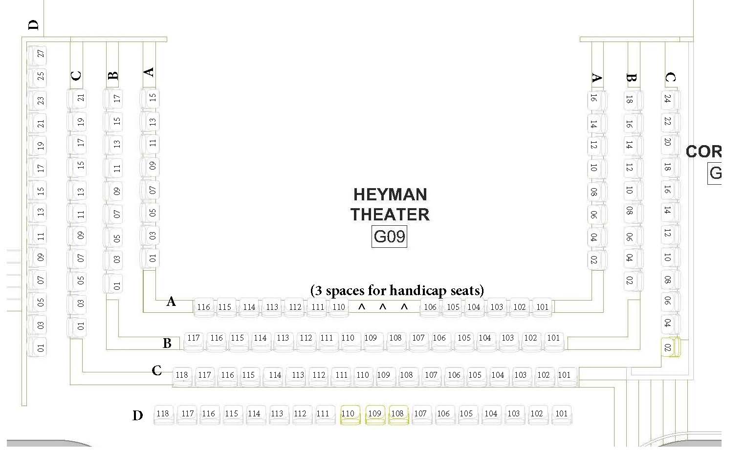 Heymann Performing Arts Seating Chart